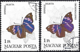 Hungary 1984 - Mi 3681 - YT 2911 ( Butterfly ) Two Shades Of Color - Errors, Freaks & Oddities (EFO)