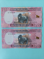 Pareja Correlativa De Rwanda De 5000 Rwanda, Año 2014, UNC - Ruanda