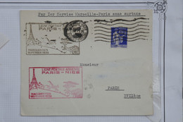 AH9 FRANCE BELLE LETTRE  1938   IER VOL MARSEILLE PARIS NICE ++++A VOIR+ ++AFF. INTERESSANT - 1960-.... Covers & Documents