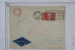 C FRANCE BELLE LETTRE  RARE 1937   AIR BLEU GRENOBLE POUR PARIS +SIGNé PILOTE  VANIER++ ++++A VOIR+ ++AFF. INTERESSANT - 1960-.... Brieven & Documenten