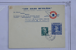 AH11 FRANCE BELLE LETTRE PAS COURANT 1945 LES AILES MUTILEES  PARIS +VIGNETTE +++AFF. PLAISANT - 1960-.... Cartas & Documentos