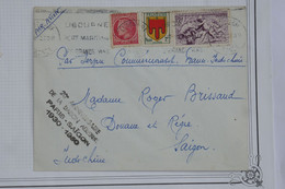 AH14 FRANCE   BELLE LETTRE  1950 LIBOURNE   POUR SAIGON INDOCHINE ++ N° 861+AFFRANCH. INTERESSANT - 1960-.... Lettres & Documents