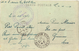 CPA MAROC CASABLANCA GRUISSAN TIMBRE CACHET MILITARIA 24e BATAILLON D'OUVRIERS D'ARTILLERIE 1e CIE CAPITAINE COMMANDANT - Cartas & Documentos