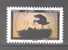 France Autoadhésif Oblitéré N°2108 (Les Animaux Au Crépuscule - Cigognes Blanches) (cachet Rond) - Oblitérés