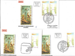 3244z1: Österreich 1982, ANK 1756, Hl. Georg, St. Georgs- Kirche Istanbul- Altarbild, 3 Belege - Théologiens