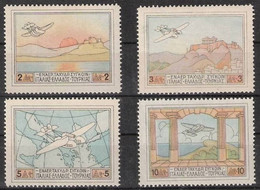 Greece, Hellas 1926  Airmail Mi.300-303, MH* Mint Hinged - Ongebruikt