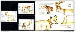 Afghanistan 2003 Animals Animaux Renard Fuchs Leopard Panthere 3 Stamps + 1 Sheet - Afghanistan