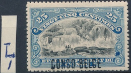 [* SUP] N° 33La, 25c Bleu (type II) - L1 - Cote: 40€ - 1894-1923 Mols: Mint/hinged