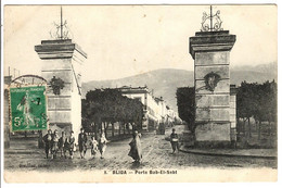 BLIDA - Porte Bab-El-Sebt - Timbré - 1914 - Blida