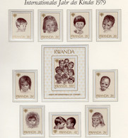 UN-Jahr Des Kindes 1979 Ruanda 992/9+Block 86 ** 16€ Kindergesichter Der Welt Hoja Ss Bloc M/s Childrens Sheet Bf UNICEF - Colecciones