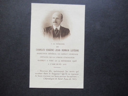 1926 A La Memoire De Charles Eugene Jean Romain Lefevre Directeur General Du Credit Lyonnais / Officier Legion D'Honneur - Images Religieuses