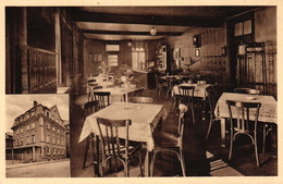 Giessen, Restaurant Gewerkschaftshaus, Gebäude Und Innenansicht, Um 1930 - Giessen