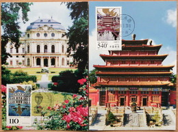 China Maximum Card,1998 Mc-33 Jointly Issued By China And Germany At Puning Temple In Chengde And Vilzburg Palace,2 Pcs - Cartes-maximum