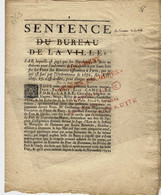 1763 MARCHANDS DE BOIS INDEMNITES  SENTENCE CONCERNANT LES PORTS DES RIVIERES AFFLUANTES DE PARIS  PARIS B.E.V.SCANS - Historische Documenten