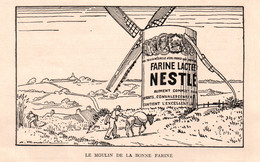 Illustration Tirée D'un Agenda: Dessin De A. Roubille - Publicité Farine Lactée Nestlé (le Moulin De La Bonne Farine) - Reclame