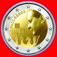 Estonia ESTLAND 2 EURO Gedenkmünze Schachmeister , Schach Coin Munze 2016 UNC - Estland