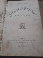 Indiscrétions Parisiennes ADRIEN MARX Achille Faure 1866 - Paris