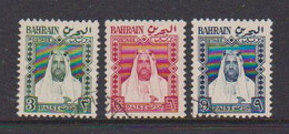 BAHRAIN    1957    Local  Issues    Set  Of  3    USED - Bahrain (...-1965)