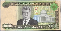 TURKMENISTAN 10000 MANAT P-16 President Saparmurat Niyazov Turkmenbashi’s Palace, Aşğabat Independence Monument 2005 UNC - Turkmenistán