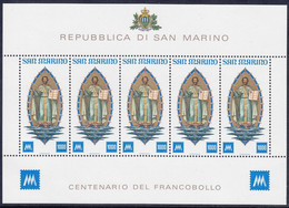 San Marino 1977 - BF38 - Centenario Primi Francobolli San Marino Mnh - Blocchi & Foglietti