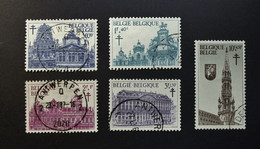 Belgie Belgique - 1965 - OPB/COB N° 1354/58 ( 5 Values ) - Antiteringzegels Grote Markt Brussel  - Obl. Antwerpen - Usados