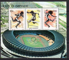 San Marino 1988 - BF42 - Olimpiadi Di Seoul - Blocchi & Foglietti