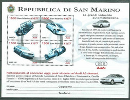 San Marino 1999 - BF63 Audi - Blocchi & Foglietti