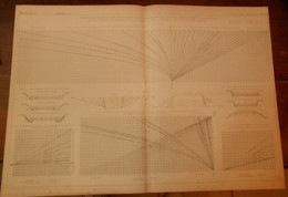 Plan De Tableaux Graphiques. Terrassements. 1865. - Autres Plans