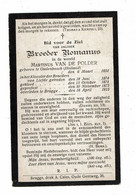 Doodsprentje  1915 Priester / Broeder Romanus ( Martinus Van De Polder ) : Oudenbosch ( Holland ) - Brugge . - Religión & Esoterismo