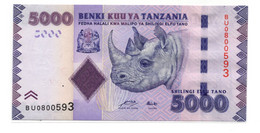 Tanzania 5000 Shillings ND 2010 P-43 UNC - Tanzanie
