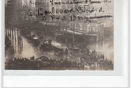 PARIS - Inondations 1910 - Boulevard Diderot Et Rue De Bercy - Carte Photo - Très Bon état - La Crecida Del Sena De 1910