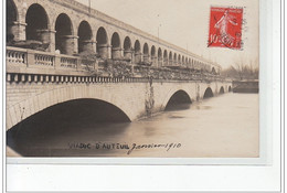 PARIS - Inondations 1910 - Viaduc D'Auteuil - Carte Photo - Très Bon état - La Crecida Del Sena De 1910