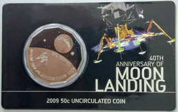 Australia - 50 Cents, 2009, 40th Anniversary - Moon Landing, BU, KM# 1462 - Colecciones