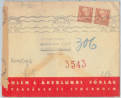 77631 -  SWEDEN - POSTAL HISTORY - CENSORED COVER  To SWITZERLAND 1945 - Cartes-maximum (CM)