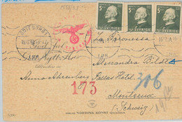 77637 - SWEDEN - POSTAL HISTORY - CENSORED POSTCARD To SWITZERLAND  1944 - Cartes-maximum (CM)
