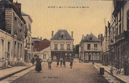 37 Bléré Place De La Mairie CP Ancienne Colorisée 1032 ; CP06 - Bléré