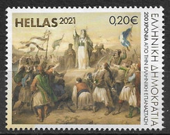 Greece 2021. Scott #2941 (U) Painting, By Alphonese-Marie-Adolphe Dee Neuville (1835-85) - Used Stamps