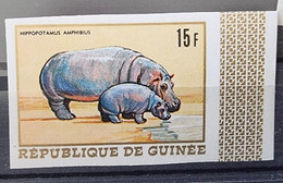 GUINEE Hippopotame, Hippopotamus, Yvert N° 365 Non Dentelé, Neuf Sans Charniere, Mnh - Andere & Zonder Classificatie