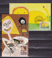 Yugoslavia 1999 Joy Of Europa Children Paintings Maximum Card CM - Lettres & Documents