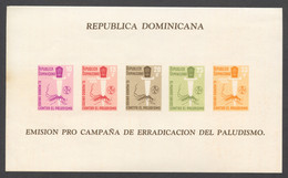 Dominican Republic, 1962, Fight Against Malaria, WHO, United Nations, DISCOLORATION, Imperforated, MNH, Michel Block 29B - Dominican Republic