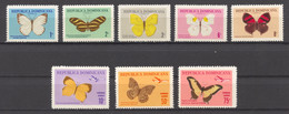 Dominican Republic, 1966, Butterflies, Insects, Animals, MNH, Michel 868-875 - Dominicaine (République)