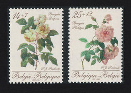 Belgium '60 Roses For A Queen' By Pierre-Joseph Redoute 2v 1990 MNH SG#3009-3010 CV£6.40 - Ungebraucht