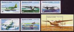Congo Hydroplanes Aviation 1994 MNH MI#1425-1429+Block 126 CV€9.40 - Ungebraucht