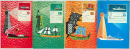 68681 - ISRAEL - Postal History - Set Of 4 MAXIMUM CARDS 1958 - Boats SHIPS - Maximum Cards