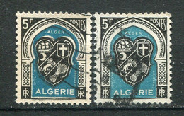 23579 ALGERIE N°268° 5F Armoiries D'Alger : Bleu Décalé + Normal  1948  TB - Gebraucht