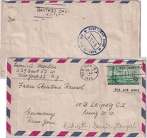 USA - New York 1949 Luftpostbrief N. Leipzig - Sowjetische Zensur "5285" - Soviet Zone