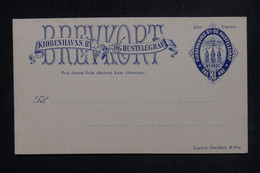 DANEMARK - Entier Postal Privé Og Hustelegraf, Non Circulé - L 121248 - Entiers Postaux