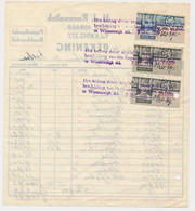 Rekening Zelhem 1939 - Omzetbelasting Zegels / Stempel Betreffende Teruggave - Revenue Stamps