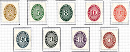 1927 Deutsches Reich Mi Dienstmarken 114/122 0  * Falz Guter Zustand  (Michel) - Dienstzegels