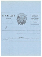 Ballon Monté - Lettre Formule Neuve Par Ballon - Bleue - SUP - Guerre De 1870